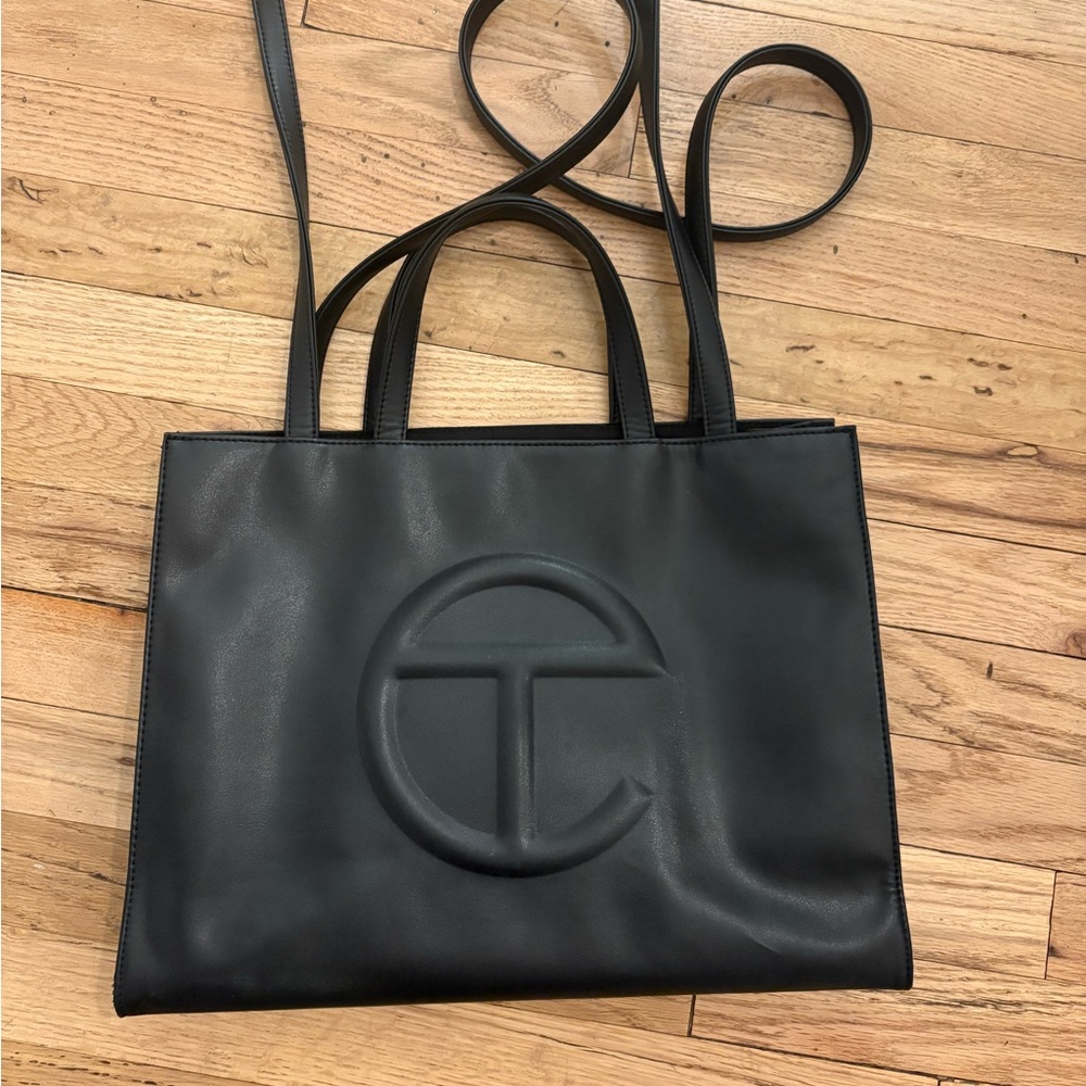 Telfar Medium Black Shopping Tote